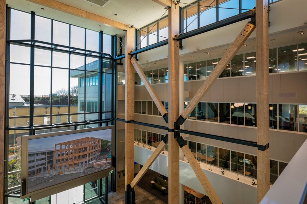 Mass-timber-seismic-design-Yeilding-restrained-brace-YRB-with-seismic-brake-5-1024x683